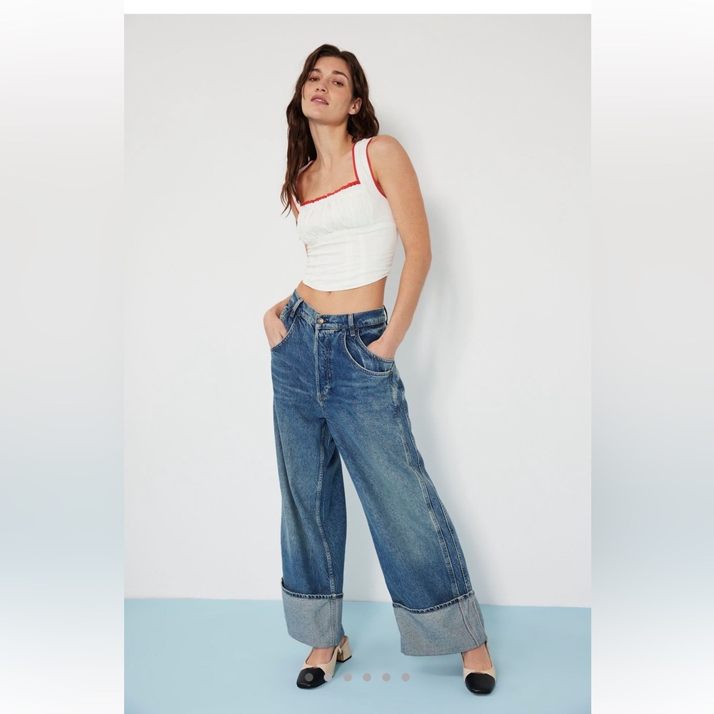 Free People Final Countdown cuff jeans